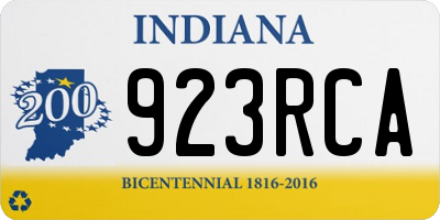 IN license plate 923RCA