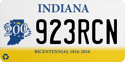 IN license plate 923RCN