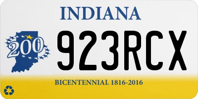 IN license plate 923RCX