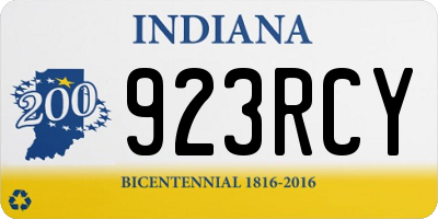IN license plate 923RCY