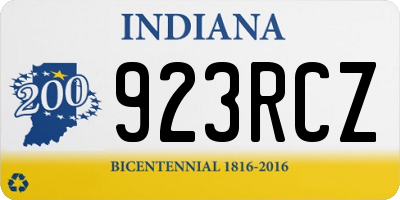 IN license plate 923RCZ