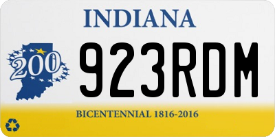 IN license plate 923RDM