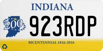 IN license plate 923RDP