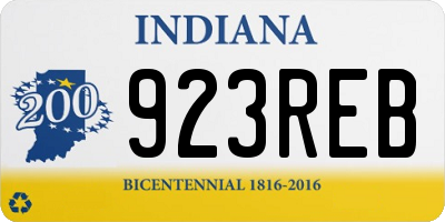 IN license plate 923REB