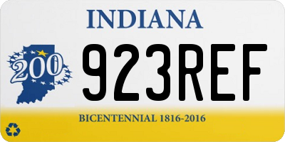 IN license plate 923REF