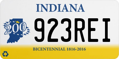 IN license plate 923REI