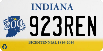 IN license plate 923REN