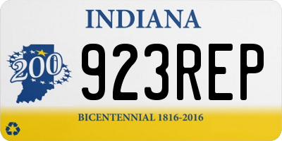 IN license plate 923REP