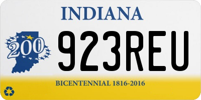 IN license plate 923REU
