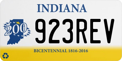 IN license plate 923REV
