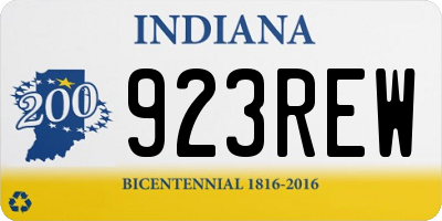 IN license plate 923REW
