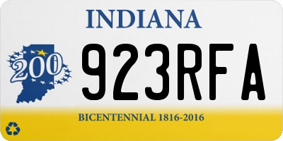 IN license plate 923RFA