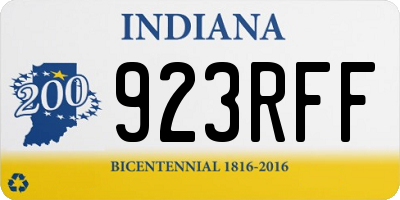 IN license plate 923RFF