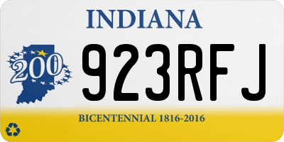 IN license plate 923RFJ