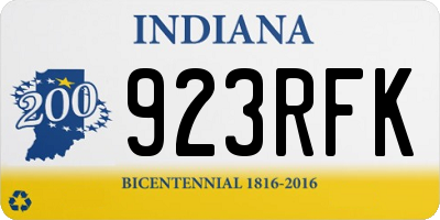 IN license plate 923RFK