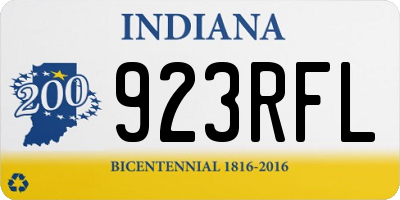 IN license plate 923RFL