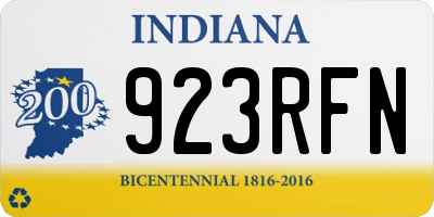 IN license plate 923RFN