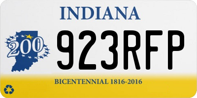 IN license plate 923RFP