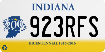 IN license plate 923RFS