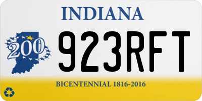 IN license plate 923RFT