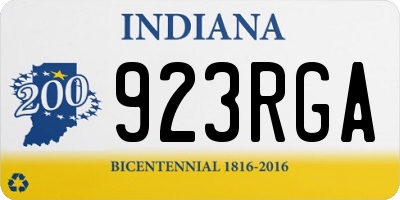 IN license plate 923RGA