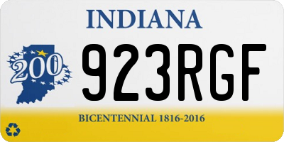 IN license plate 923RGF