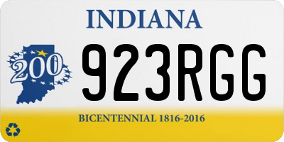 IN license plate 923RGG