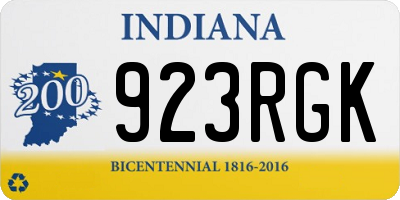 IN license plate 923RGK
