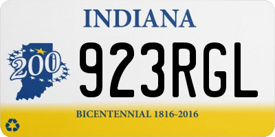 IN license plate 923RGL