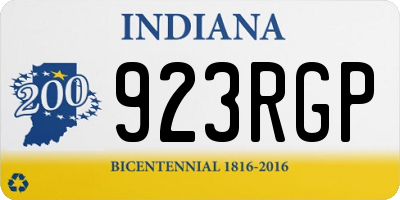 IN license plate 923RGP