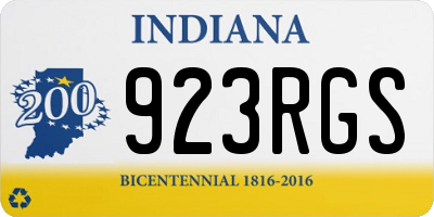 IN license plate 923RGS