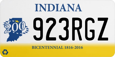 IN license plate 923RGZ