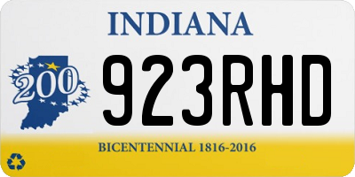 IN license plate 923RHD