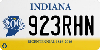 IN license plate 923RHN