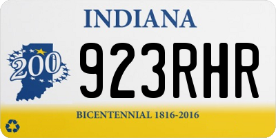 IN license plate 923RHR