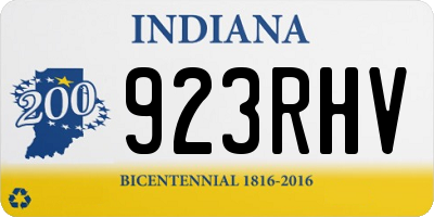 IN license plate 923RHV