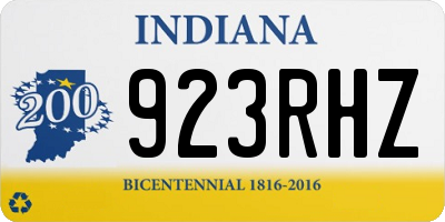 IN license plate 923RHZ