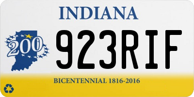 IN license plate 923RIF