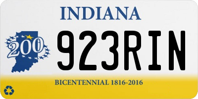 IN license plate 923RIN