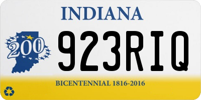 IN license plate 923RIQ