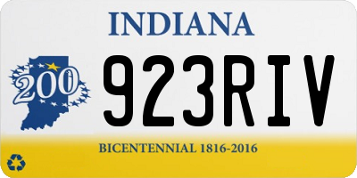 IN license plate 923RIV