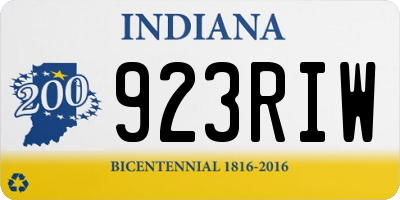 IN license plate 923RIW