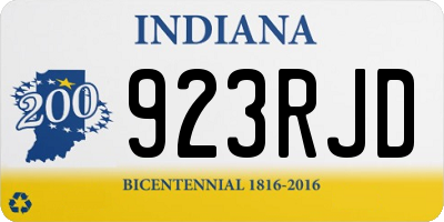 IN license plate 923RJD