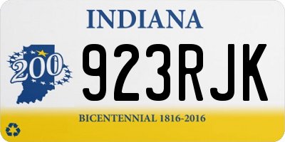 IN license plate 923RJK