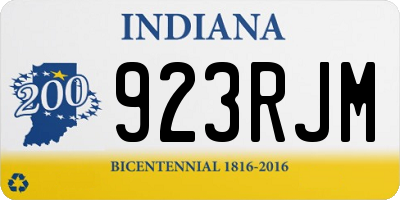 IN license plate 923RJM