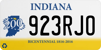 IN license plate 923RJO