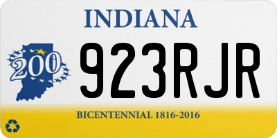 IN license plate 923RJR