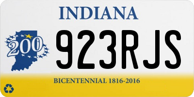 IN license plate 923RJS