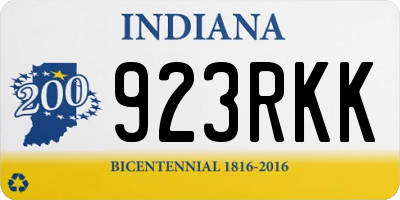 IN license plate 923RKK