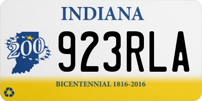 IN license plate 923RLA